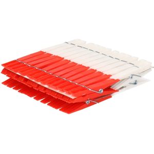 48x Wasknijpers gekleurd - Plastic wasgoedknijpers - Knijpers/wasspelden voor wasgoed