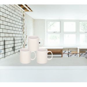 Koffiemokken Basic model - 20x - keramiek - wit - 300 ml - voor kantoor/kantine