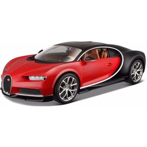 Modelauto Bugatti Chiron 1:18 rood - speelgoed auto schaalmodel