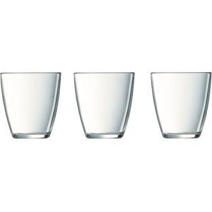 18x Stuks drinkglazen/waterglazen transparant 250 ml - Glazen - Drinkglas/waterglas/sapglas
