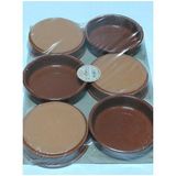 6x Luxe creme brulee schaaltjes terracotta 14,5 cm - Hapjes schaaltjes - Tapas schaaltjes