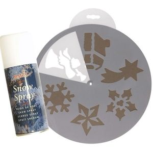 Kerst raamsjablonen/raamdecoratie - 6 vormen - met sneeuwspray