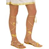 Romeinse/Griekse thema gouden dames carnaval verkleed sandalen