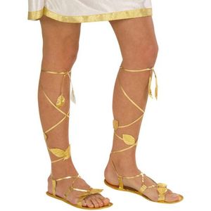 Romeinse/Griekse thema gouden dames carnaval verkleed sandalen