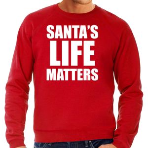 Santas life matters Kerst sweater / Kerst trui rood voor heren - Kerstkleding / Christmas outfit