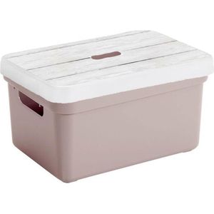 Sunware Opbergbox/mand - oud roze - 5 liter - kunststof met deksel