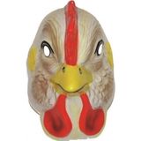 Plastic kip/kippen dieren verkleed masker voor volwassenen