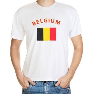 Wit t-shirt Belgie heren