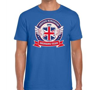 Blauw Engeland drinking team t-shirt blauw heren -  United Kingdom kleding
