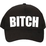 Verkleed Bitch pet / baseball cap zwart voor dames en heren - verkleedhoofddeksel / carnaval