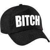 Verkleed Bitch pet / baseball cap zwart voor dames en heren - verkleedhoofddeksel / carnaval