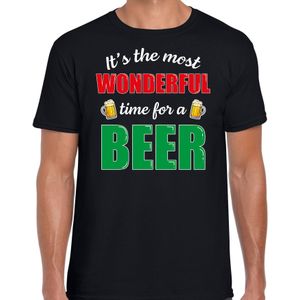 Wonderful beer fout Kerst bier t-shirt - zwart - heren - Kerstkleding / Kerst outfit