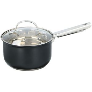 Steelpan met transparante deksel - 1,5 liter - RVS - 9,5 x 16 x 32 cm - Alle warmtebronnen