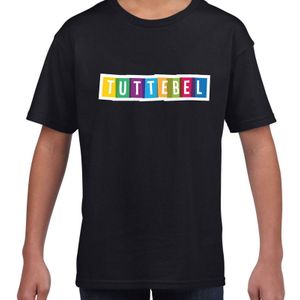 Tuttebel fun tekst t-shirt zwart kids - Fun tekst / Verjaardag cadeau / kado t-shirt kids