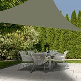Set van 2x stuks schaduwdoeken/zonneschermen driehoek groen 3 x 3 x 3 meter - Terras/tuin zonwering