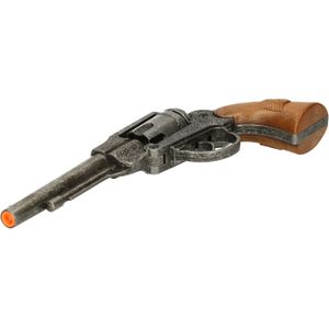 Verkleedattribuut revolver - cowboy pistool - Western - 8 schoten - luxe kwaliteit