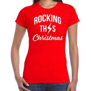 Rocking this Christmas Kerst t-shirt - rood - dames - Kerstkleding / Kerst outfit