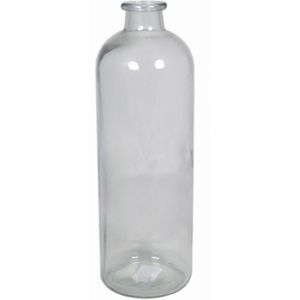 Glazen vaas/vazen 3,5 liter met smalle hals 11 x 33 cm - 3500 ml - Bloemenvazen van glas