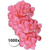 Luxe roze rozenblaadjes 1000 stuks