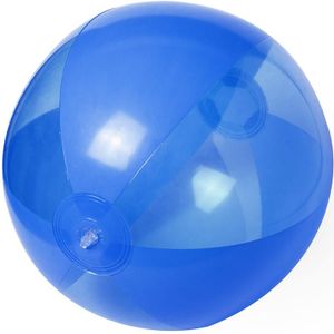 Opblaasbare strandbal plastic blauw 28 cm - Strand buiten zwembad speelgoed