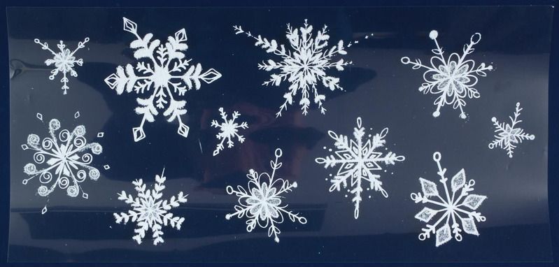 3x Kerst raamversiering raamstickers witte glitter sneeuwvlokken 23 x 49 - Raamversiering/raamdecoratie stickers & gadgets) | € 18 bij Shoppartners.nl