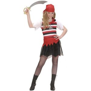 Piraten/zeerovers meisjes kostuum - Tweedelig piraten kostuum voor meiden