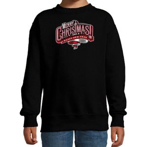 Merry Christmas Kerstsweater / Kerst trui zwart voor kinderen - Kerstkleding / Christmas outfit