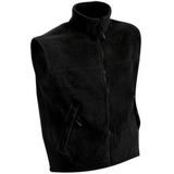 Fleece casual bodywarmer zwart voor heren - Outdoorkleding wandelen/zeilen - Mouwloze vesten