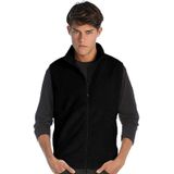 Fleece casual bodywarmer zwart voor heren - Outdoorkleding wandelen/zeilen - Mouwloze vesten