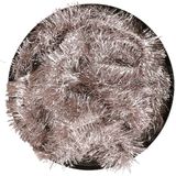 Decoris kerstslinger - lichtroze - 270 x 7 cm - folie/lametta kerstversiering