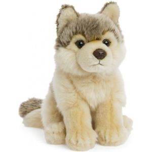 WNF pluche wolf knuffel 15 cm - Wolven speelgoed knuffels