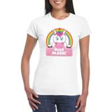 Miss Magic de eenhoorn t-shirt wit voor dames - eenhoorns shirt