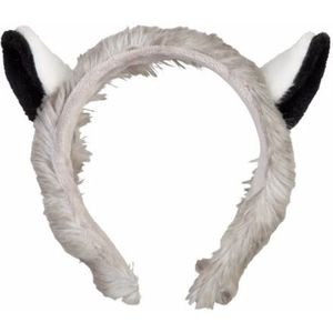 Pluche maki aapjes hoofdband met oortjes15 cm