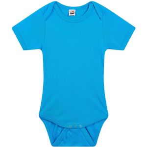 Basic rompertje lichtblauw voor babys - katoen - 240 grams - basic lichtblauwe baby rompers / kleding