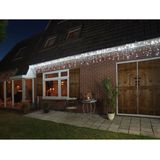 Set van 2x stuks ijspegelverlichting lichtsnoer met 360 lampjes helder wit 720 x 60 cm - Kerstverlichting ijspegel lampjes