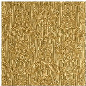 45x stuks luxe tafel servetten barok patroon goud 3-laags