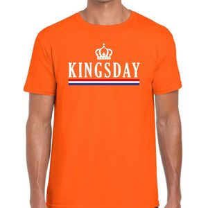 Oranje Kingsday Hollandse vlag t- shirt - Shirt voor heren - Koningsdag kleding