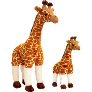 Keel Toys - Pluche knuffel dieren set 2x giraffes 30 en 50 cm