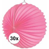 30x Lampionnen roze 22 cm
