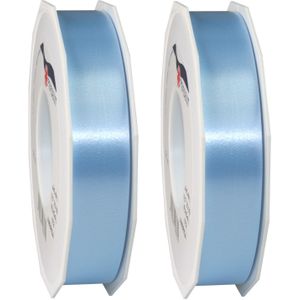 3x XL Hobby/decoratie lichtblauwe kunststof sierlinten 2,5 cm/25 mm x 91 meter- Luxe kwaliteit - Cadeaulint kunststof lint/ribbon