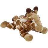 Pluche gevlekte giraffe knuffel 25 cm - Giraffen safaridieren knuffels - Speelgoed knuffeldieren/knuffelbeest voor kinderen