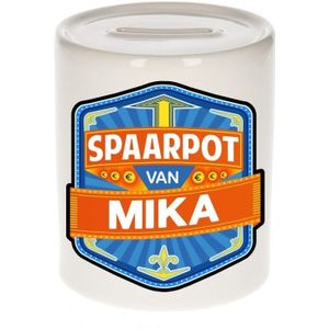 Kinder spaarpot voor Mika - keramiek - naam spaarpotten