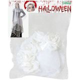 Halloween/horror verkleed diadeem/bloemenkrans met sluier - zombie/spook - kunststof - dames