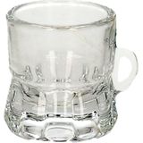 Set van 10x stuks shotglas vorm bierpul glaasje/glas met handvat van 2cl - Feestjes/verjaardag - Oktoberfest