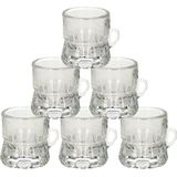 Set van 10x stuks shotglas vorm bierpul glaasje/glas met handvat van 2cl - Feestjes/verjaardag - Oktoberfest