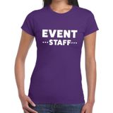 Event staff tekst t-shirt paars dames - evenementen personeel / crew shirt
