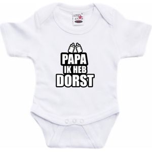 Papa ik heb dorst tekst baby rompertje wit jongens en meisjes - Kraamcadeau/babyshower cadeau - Babykleding