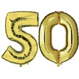 50 jaar getrouwd folie ballonnen goud