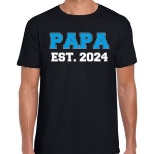 Papa est 2024 - t-shirt zwart voor heren - Aanstaande vader/ papa cadeau
