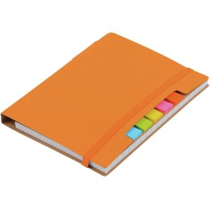 Pakket van 1x stuks schoolschriften/notitieboeken A6 gelinieerd - oranje - Inclusief pen